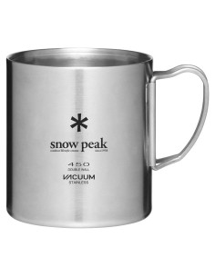 Taza de Acero Inoxidable Doble Pared Snow Peak 450ml Camping