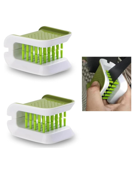 2 Cepillos de Limpieza Multifuncionales Nomocale para Coche Verde 2 Cepillos de Limpieza Multifuncionales Nomocale para Coche Verde