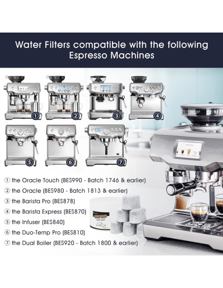 Tabletas de limpieza y filtros para espresso Breville (40 tabletas + 6 filtros) Tabletas de limpieza y filtros para espresso Breville (40 tabletas + 6 filtros)