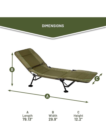 Cama de Camping Plegable Timber Ridge con Colchón 201 cm Cama de Camping Plegable Timber Ridge con Colchón 201 cm