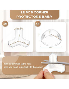 Protectores de Esquinas para Bebés VYNZO - 12 Piezas Silicona 2