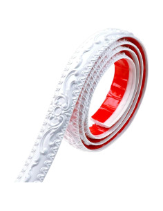 Moldura de Pared Autoadhesiva Duzzy 5m PVC Blanco