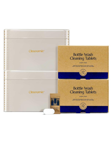 Tabletas de limpieza para botellas Cleanomic - Paquete de 4
