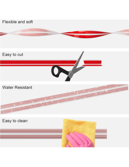 Protector de Esquinas Flexible Raycity 3.2m x 4.06cm Transparente Protector de Esquinas Flexible Raycity 3.2m x 4.06cm Transparente