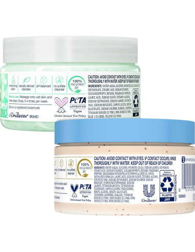 Conjunto de Exfoliantes Corporales Dove 2-Pack Menta y Macadamia