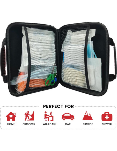 Kit de Primeros Auxilios 51 Pcs CoLeap - Impermeable, Compacto Kit de Primeros Auxilios 51 Pcs CoLeap - Impermeable, Compacto