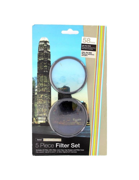 Kit de Filtros de Lente 58mm Vivitar FK258 - 5 Piezas Kit de Filtros de Lente 58mm Vivitar FK258 - 5 Piezas