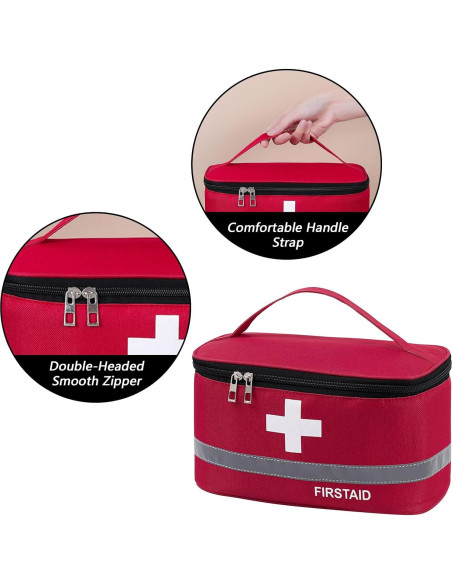 Kit Vacío de Primeros Auxilios Dafape 26x14x14cm Rojo Kit Vacío de Primeros Auxilios Dafape 26x14x14cm Rojo