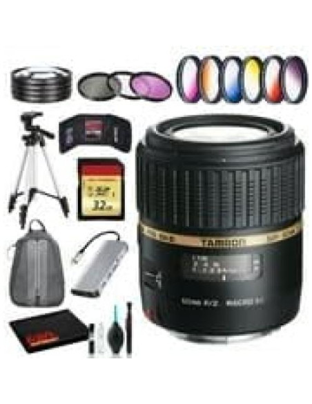 Lente Macro Tamron SP 60mm f/2 Di II para Sony A - Kit Completo Lente Macro Tamron SP 60mm f/2 Di II para Sony A - Kit Completo