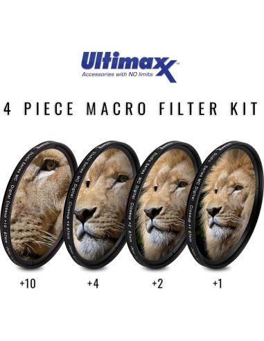 Kit de Filtros Macro Close-up HD Ultimaxx 72MM - 4 Piezas