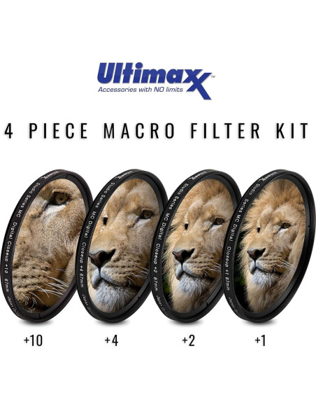 Kit de Filtros Macro Close-up HD Ultimaxx 72MM - 4 Piezas Kit de Filtros Macro Close-up HD Ultimaxx 72MM - 4 Piezas