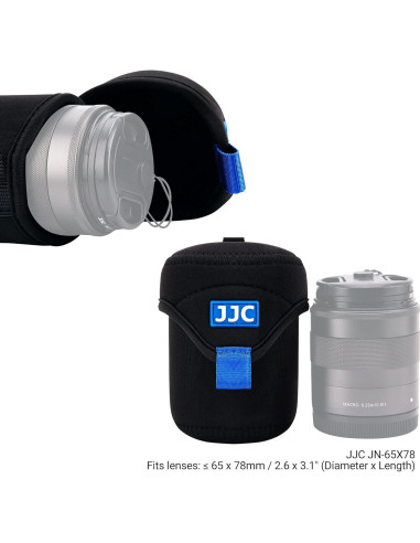 Bolsa Pouch Neopreno JJC para Lentes Sin Espejo 78x78mm