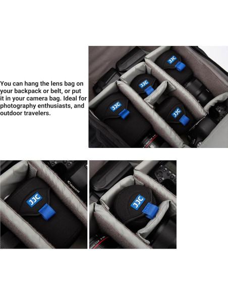 Bolsa Pouch Neopreno JJC para Lentes Sin Espejo 78x78mm Bolsa Pouch Neopreno JJC para Lentes Sin Espejo 78x78mm