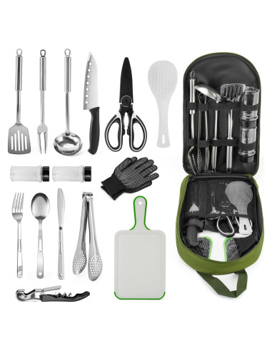Juego de Utensilios de Cocina para Camping Onlyfire CT606 16 Piezas