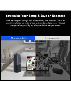 Cámara de Videoconferencia NUROUM C50 360 con Micrófono y Altavoz 2