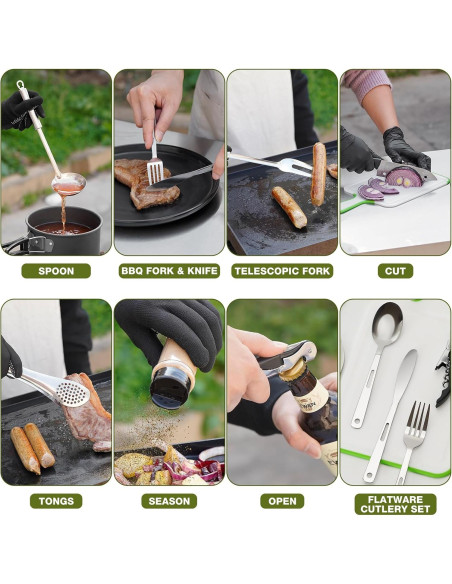 Juego de Utensilios de Cocina para Camping Onlyfire CT606 16 Piezas Juego de Utensilios de Cocina para Camping Onlyfire CT606 16 Piezas