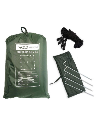 Tarp DD Hammocks 3.5m x 3.5m Verde Oliva Impermeable