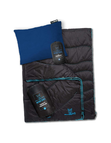 Almohada y Manta de Camping Wise Owl Outfitters - Invierno