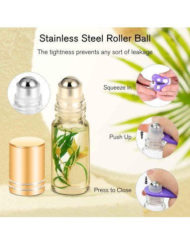 Botellas de Aceite Esencial PrettyCare 6 Pack 5 ml Reutilizables