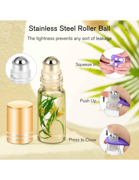 Botellas de Aceite Esencial PrettyCare 6 Pack 5 ml Reutilizables Botellas de Aceite Esencial PrettyCare 6 Pack 5 ml Reutilizables