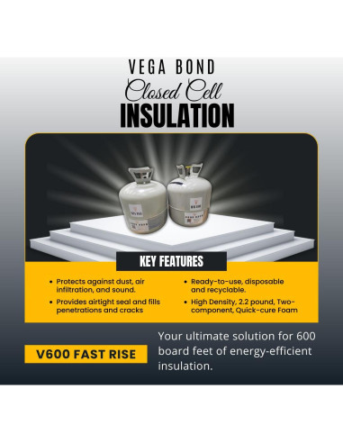 Kit de Aislamiento de Espuma Vega Bond V600 600BF Blanco