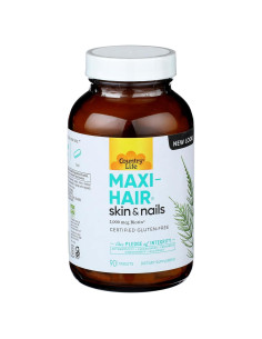 Country Life Maxi-Hair Suplemento 2000mcg Biotina 90 Tabletas