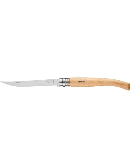 Cuchillo de Filete Plegable Opinel Effilé No. 12 Madera de Haya Cuchillo de Filete Plegable Opinel Effilé No. 12 Madera de Haya