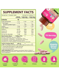 Probioticos Masticables para Niños Nature Target 75 Porciones 2