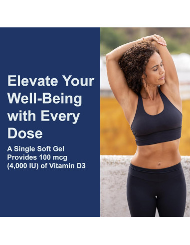 Carlson Vitamina D3 4000 UI 100 mcg Suplemento Inmunológico 360 Cápsulas