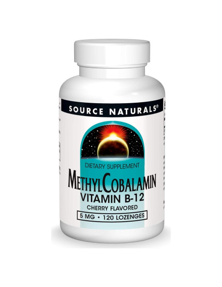 Vitamina B-12 Methylcobalamin Source Naturals 5mg 120 Pastillas Vitamina B-12 Methylcobalamin Source Naturals 5mg 120 Pastillas