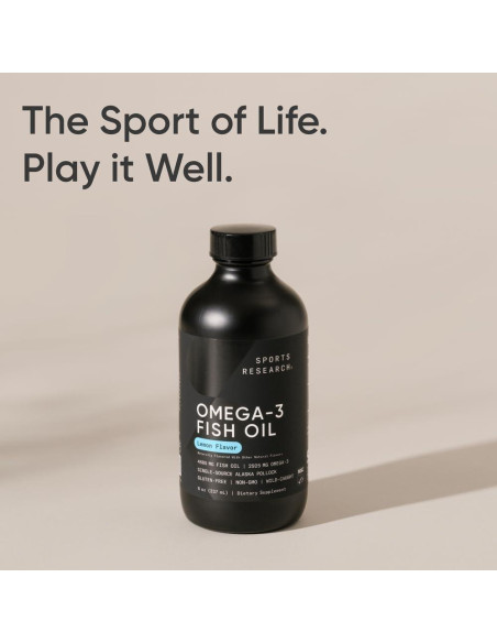Aceite de Pescado Omega-3 Sports Research 4685mg Limón 240ml Aceite de Pescado Omega-3 Sports Research 4685mg Limón 240ml