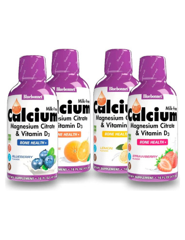 Citrato de Calcio y Magnesio Líquido Bluebonnet 4x480ml
