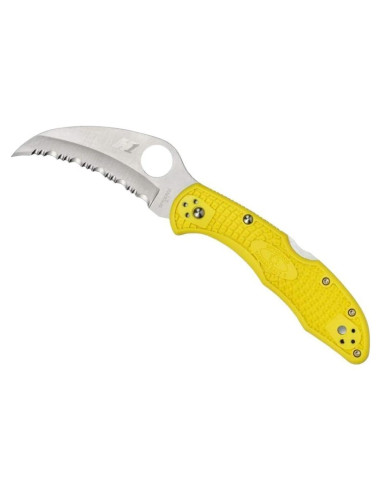 Cuchillo Spyderco Tasman Salt 2 Hoja H-1 7.62 cm Amarillo