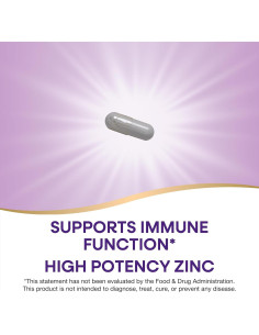 Quelato de Zinc Nature's Way 30 mg 100 Cápsulas Sin Sabor 2