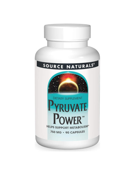Piruvato de Calcio Source Naturals 750mg - 90 Cápsulas Piruvato de Calcio Source Naturals 750mg - 90 Cápsulas
