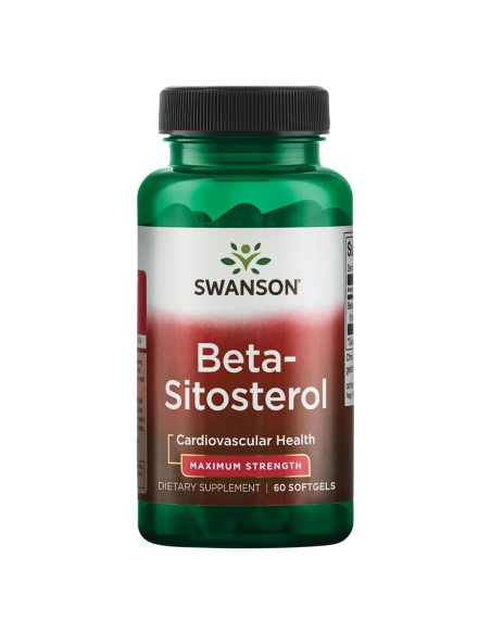 Beta Sitosterol 160 mg Swanson 60 cápsulas para salud cardiovascular Beta Sitosterol 160 mg Swanson 60 cápsulas para salud cardiovascular