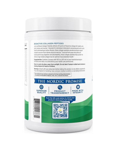 Péptidos de colágeno Nordic Naturals 300g - Salud articular y muscular
