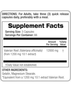 Cápsulas de Raíz de Valeriana FITO MEDIC'S 200 Unidades 12000 mg 2