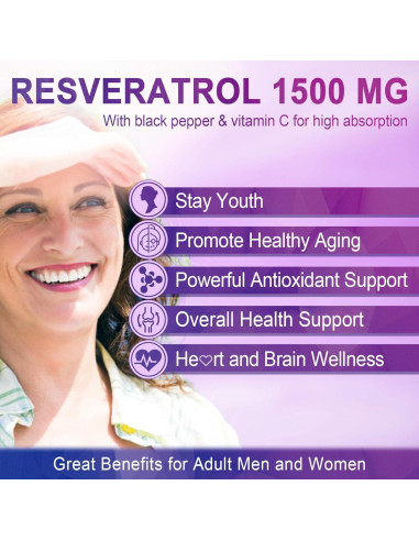 Gomitas de Resveratrol 1500mg Nextdia - Sin Azúcar - 60 Unidades