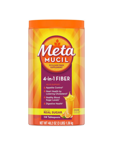 Metamucil Suplemento de Fibra 4-en-1 Naranja 114 Porciones