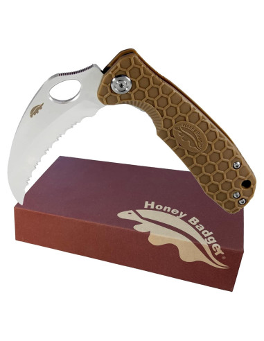 Cuchillo Plegable Honey Badger Mediano Garra Serrada 7.62 cm