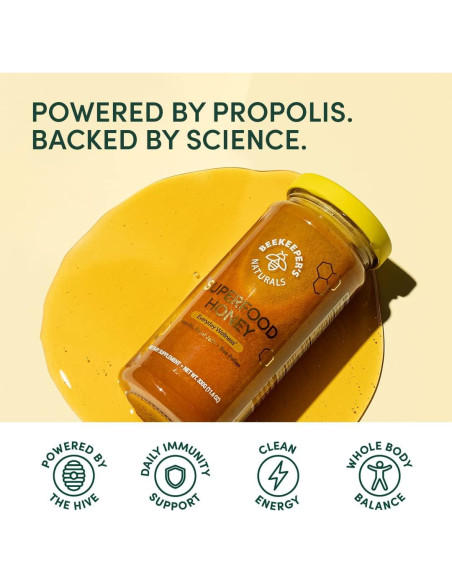 Miel Superfood Beekeeper's Naturals 329g - Jalea Real, Polen, Propóleos Miel Superfood Beekeeper's Naturals 329g - Jalea Real, Polen, Propóleos