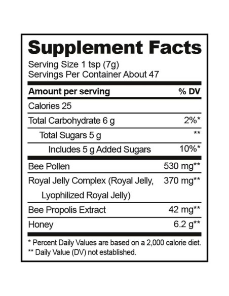Miel Superfood Beekeeper's Naturals 329g - Jalea Real, Polen, Propóleos Miel Superfood Beekeeper's Naturals 329g - Jalea Real, Polen, Propóleos