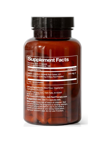 Cápsulas de Raíz de Maca Plant Therapy 120 Vegetarianas 5000 mg