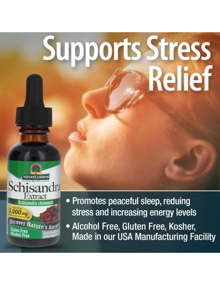Extracto de Baya de Schisandra Nature's Answer 30 ml Sin Alcohol Extracto de Baya de Schisandra Nature's Answer 30 ml Sin Alcohol