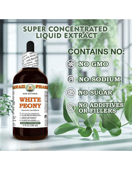 Extracto de Peonía Blanca Hawaii Pharm 59 ml Natural Vegano Extracto de Peonía Blanca Hawaii Pharm 59 ml Natural Vegano