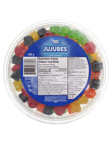 Tarro de Jujubes Gummy Gran Valor 600g - Caramelos Importados