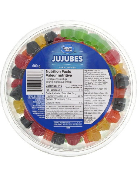 Tarro de Jujubes Gummy Gran Valor 600g - Caramelos Importados Tarro de Jujubes Gummy Gran Valor 600g - Caramelos Importados