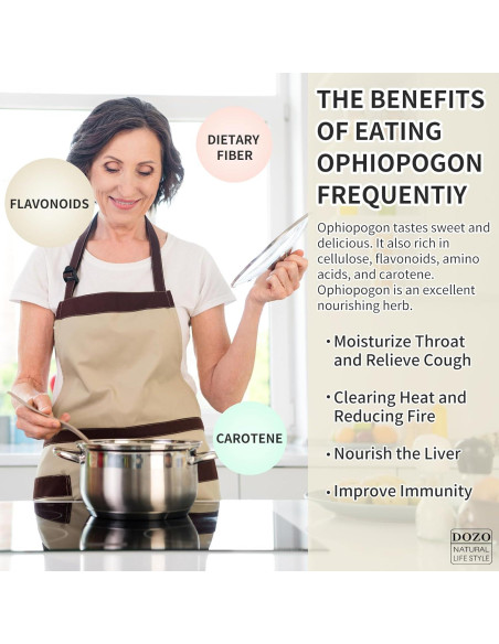 DOZO Ophiopogon Mai Dong 300g - Hierba China Nutritiva DOZO Ophiopogon Mai Dong 300g - Hierba China Nutritiva
