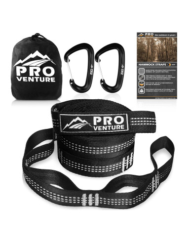 Cintas de hamaca Pro Venture 8ft con 2 mosquetones 1200lbs